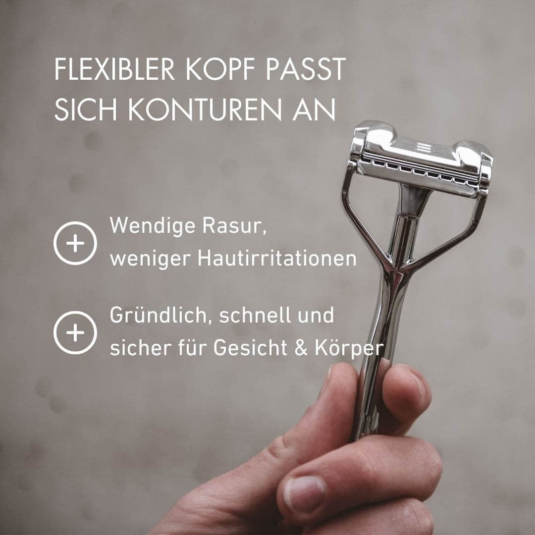 SHAVENT flexibler Kopf, gründlich, sicher